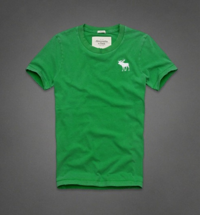 Abercrombie Fitch Hombres De Cuello Redondo Corto Remera AF5270